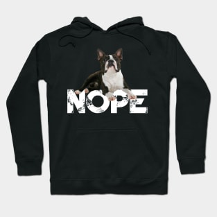 Nope Lazy Boston Terriers Dog Lover Hoodie